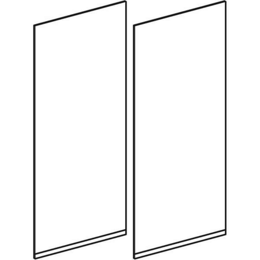 set deuren v spiegelkast B=75cm Glas