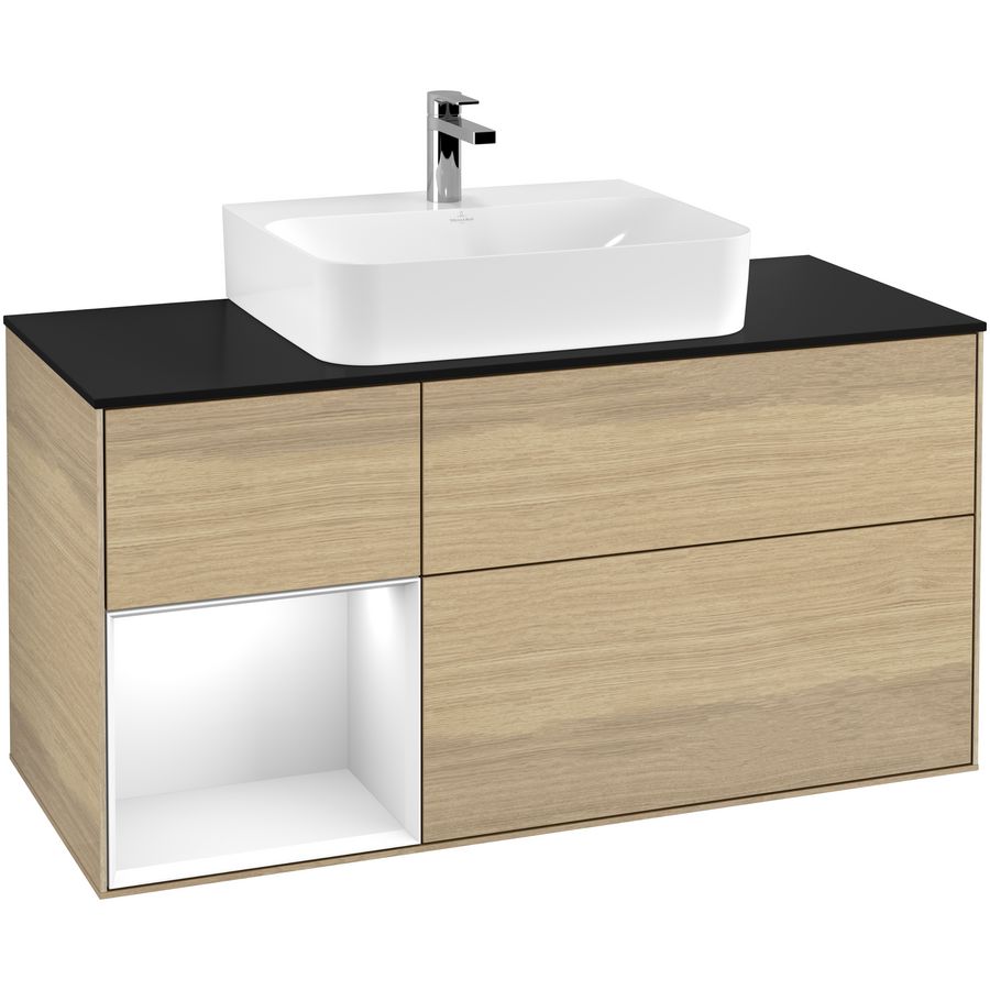 Wastafelonderkast Finion 1200x603x501mm Oak Veneer G162GFPC