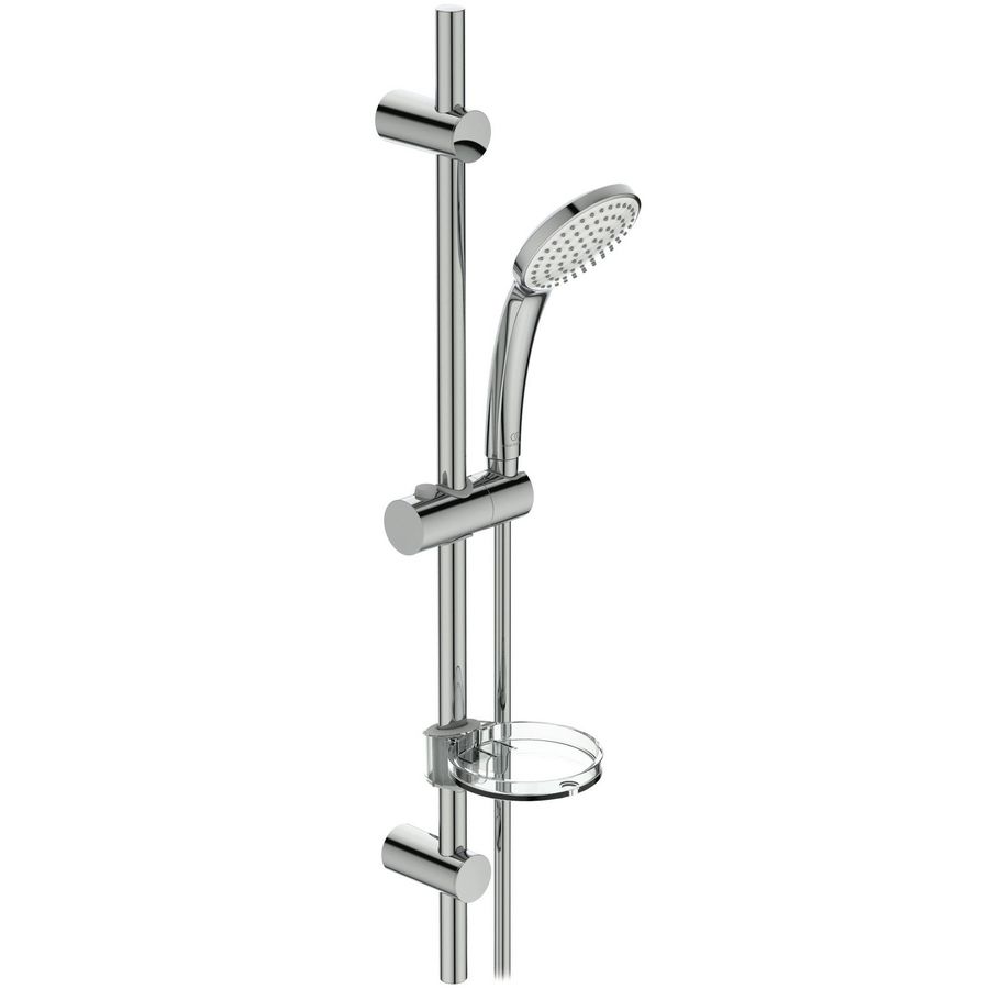 Idealrain M1 glijstangcombinatie 720mm chroom met 1 straalsoort handdouche 100mm