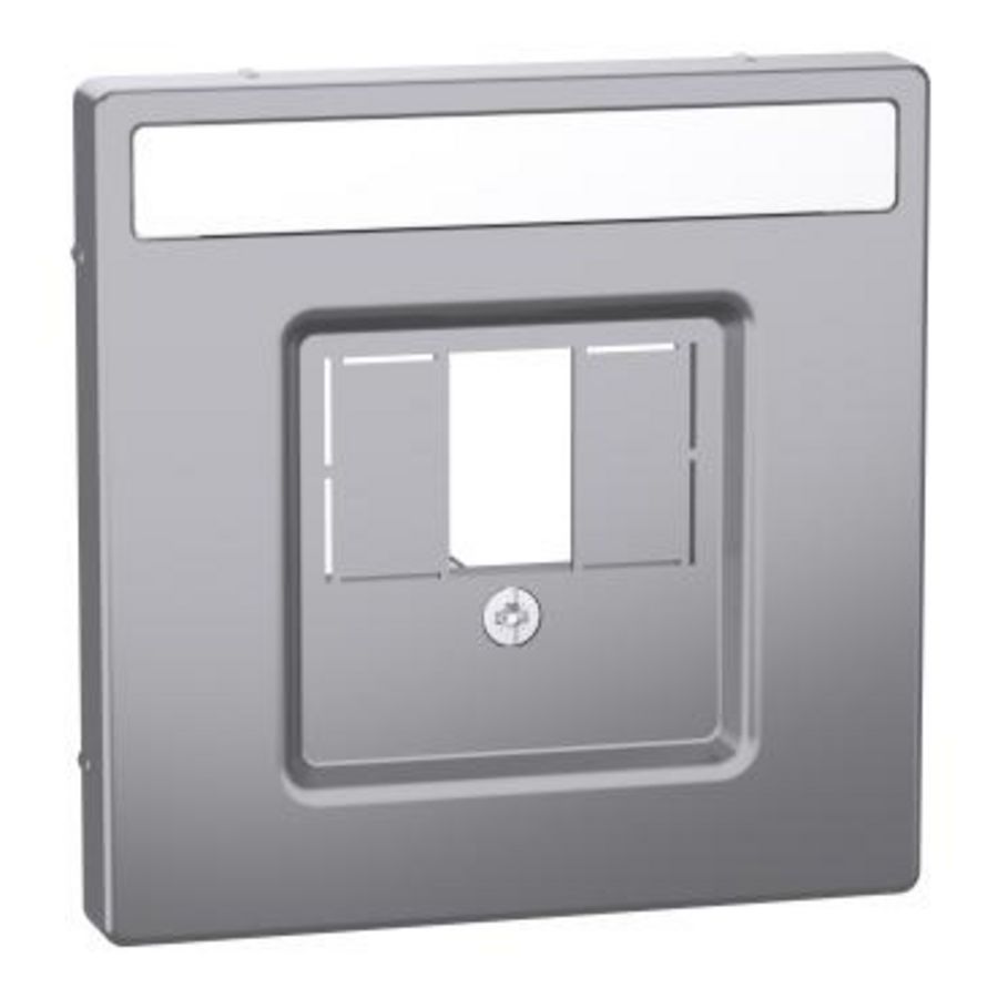 Centraalplaat USB/HDMI RVS look Systeem D