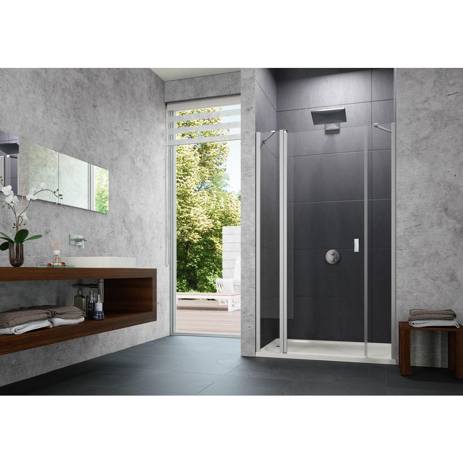 Deur Design P 1385-1415x2000mmzilvermat helder m.segment