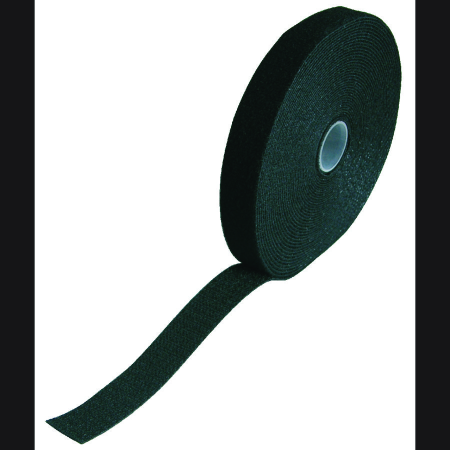 Klittenband zwart rol 10mx20mm