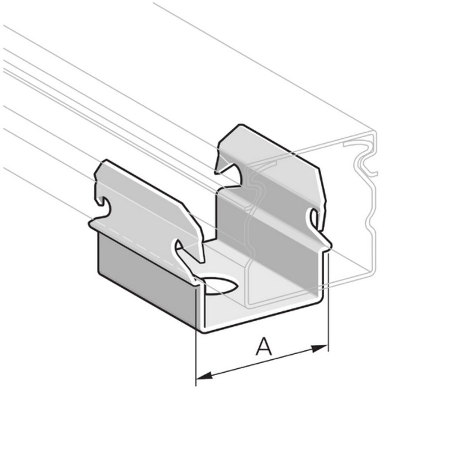 Bevestgingshaak voor PIK minikanaal 15x15 RVS VVE=25