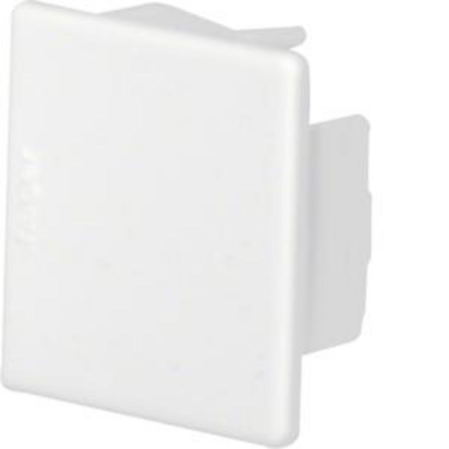 Eindplaat voor goot 30x30mm LF verkeerswit