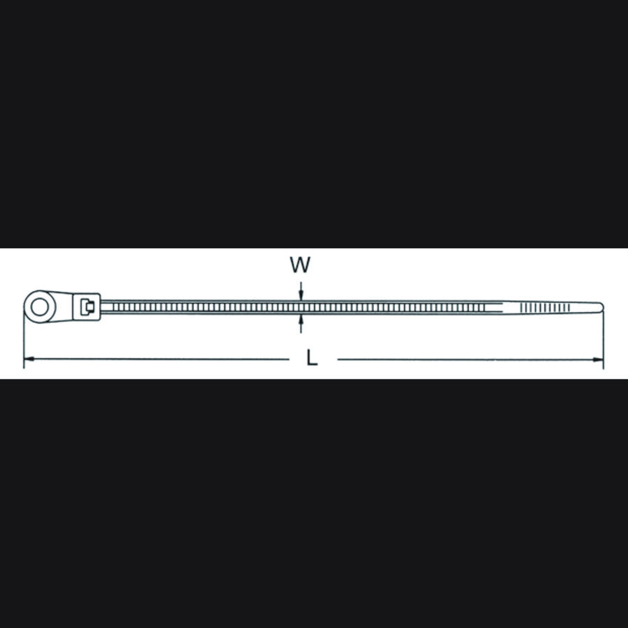 Zak a 100st. Kabelbundelband natuur 300x7,8mm met oog