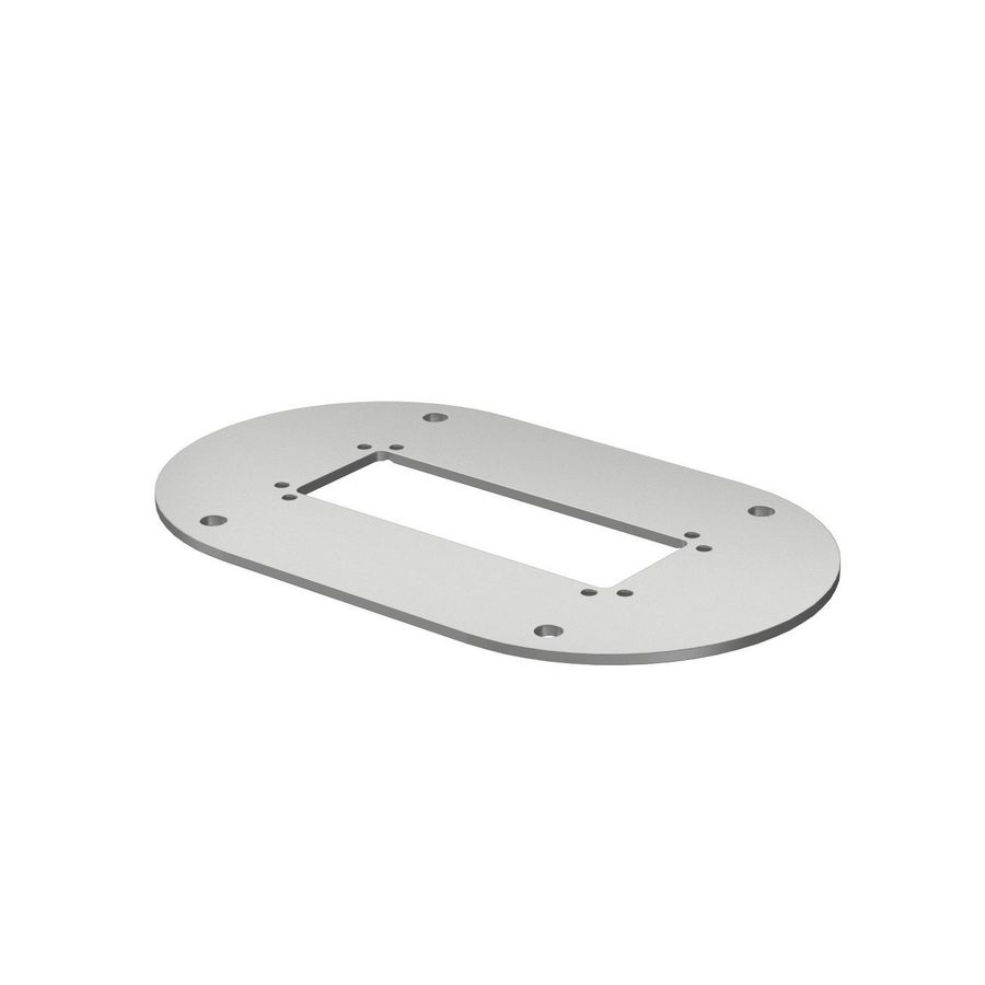Bodemplaat 205x124x3 /gelaagd wit