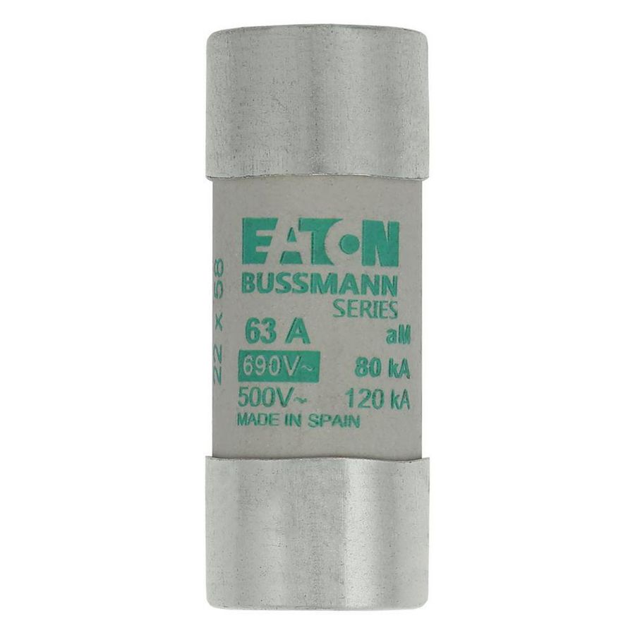 Zekering laagspanning 63A AC 690V 22x58 aM met slagp VVE=10