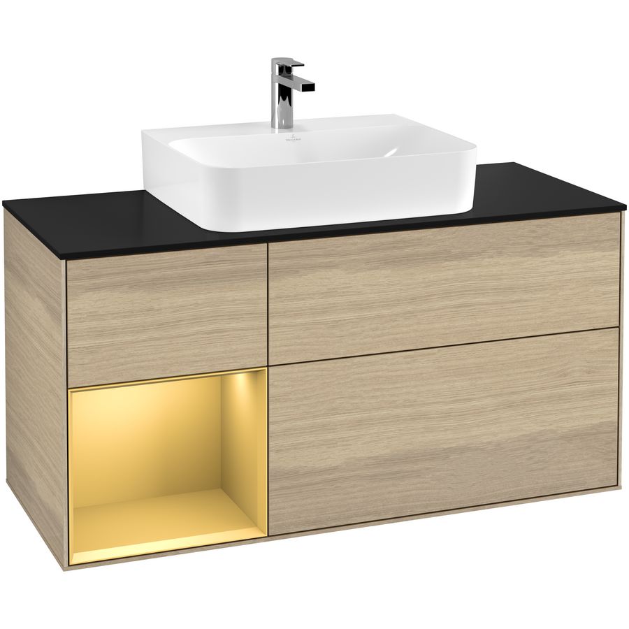 Wastafelonderkast Finion 1200x603x501mm Oak Veneer G162HFPC