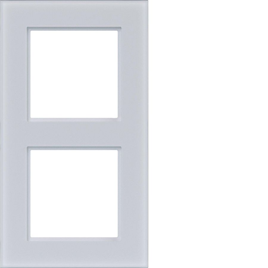 Afdekraam 2-voudig A.8 glas lichtwit mat