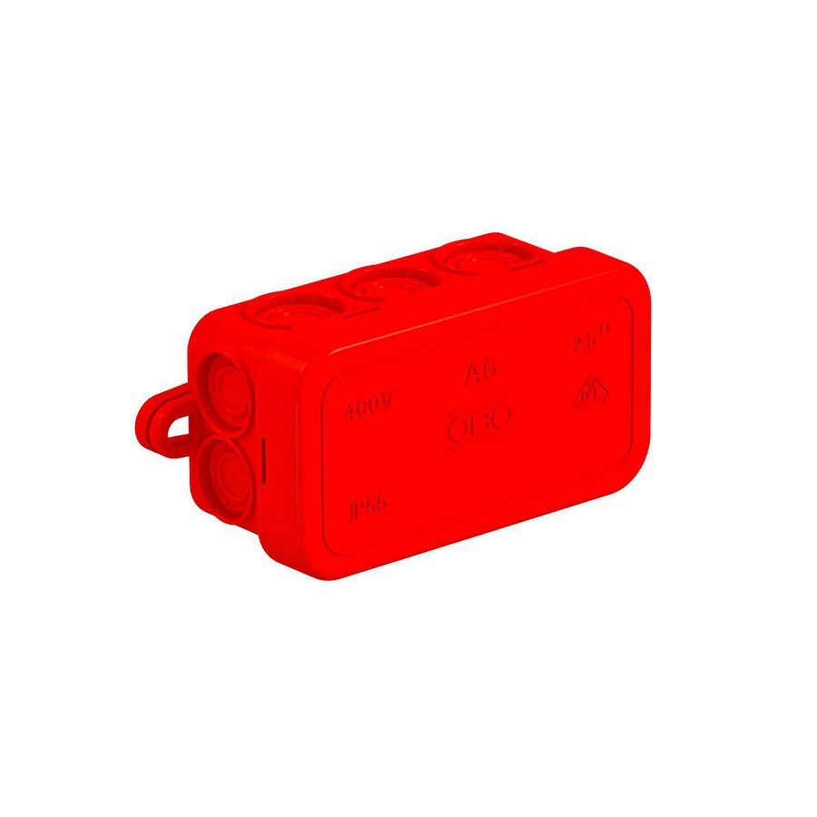 Kabeldoos 80x43x34mm polyethyleen rot VVE=10