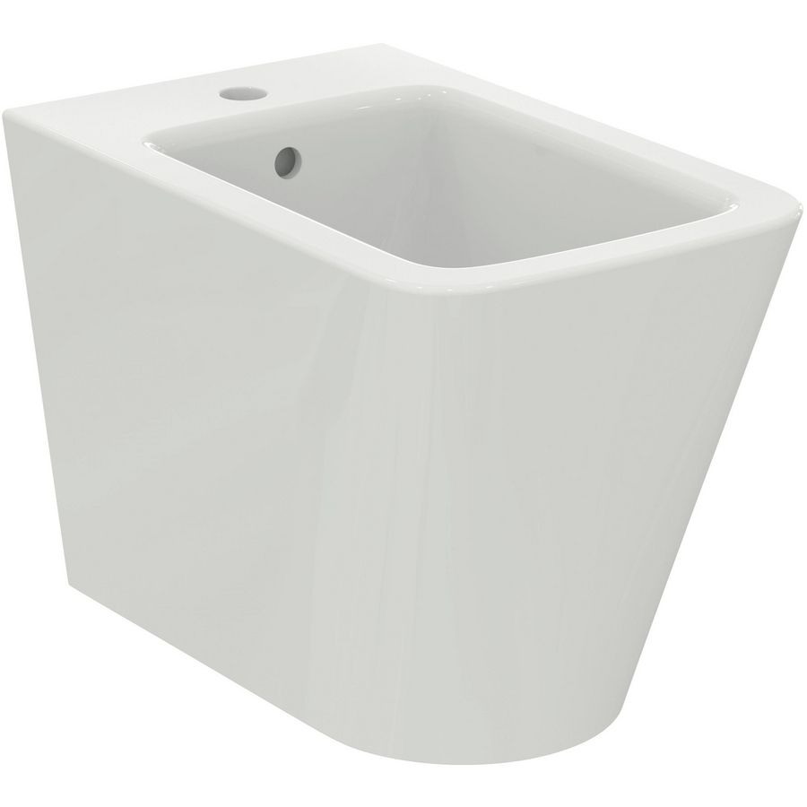 cube staand bidet m kraangat m overloop back to wall wit T36