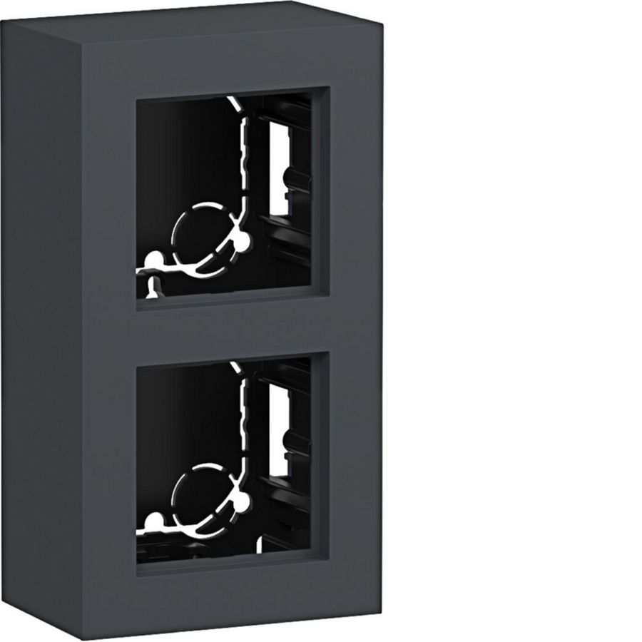 Behuizing 2-voudig hoog design opbouw A.8 antraciet