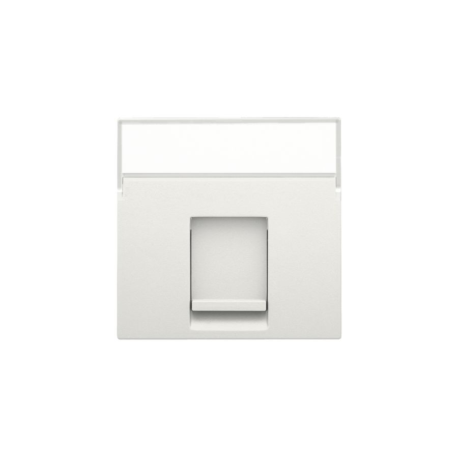 Centraalplaat data 1x RJ met tekstveld white