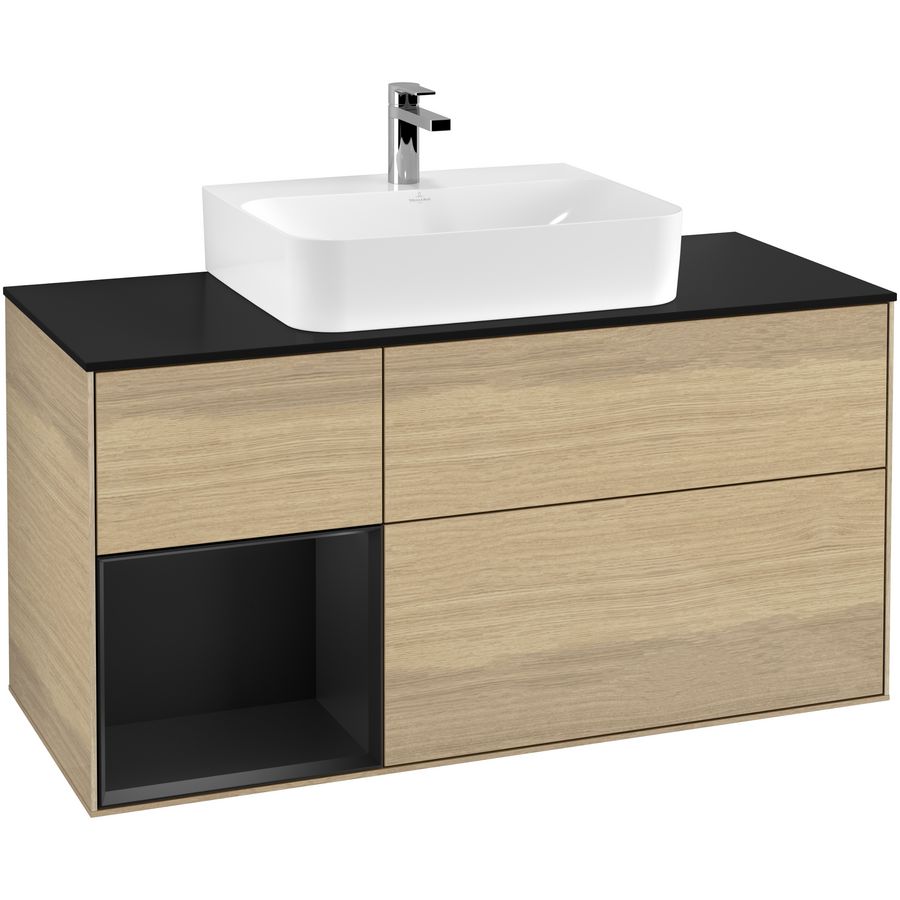 Wastafelonderkast Finion 1200x603x501mm Oak Veneer G162PDPC