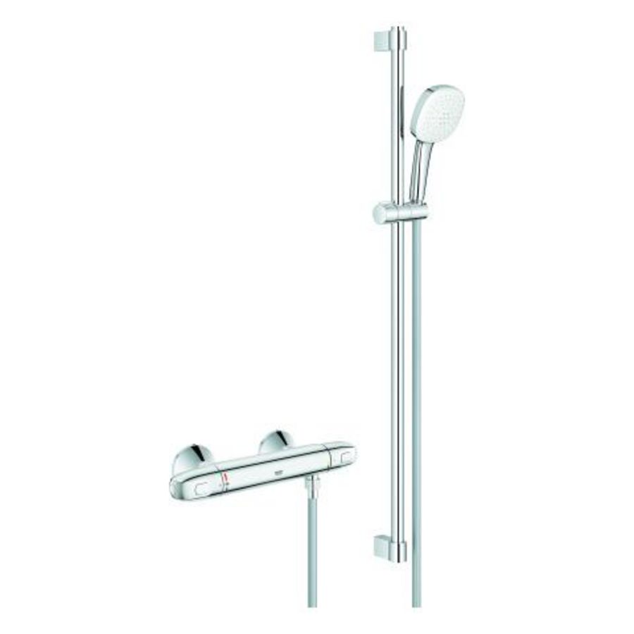 Grohtherm 1000 h.O.h. 150mm 900mm 8,0L/min. chroom incl. s-koppelingen (prof)