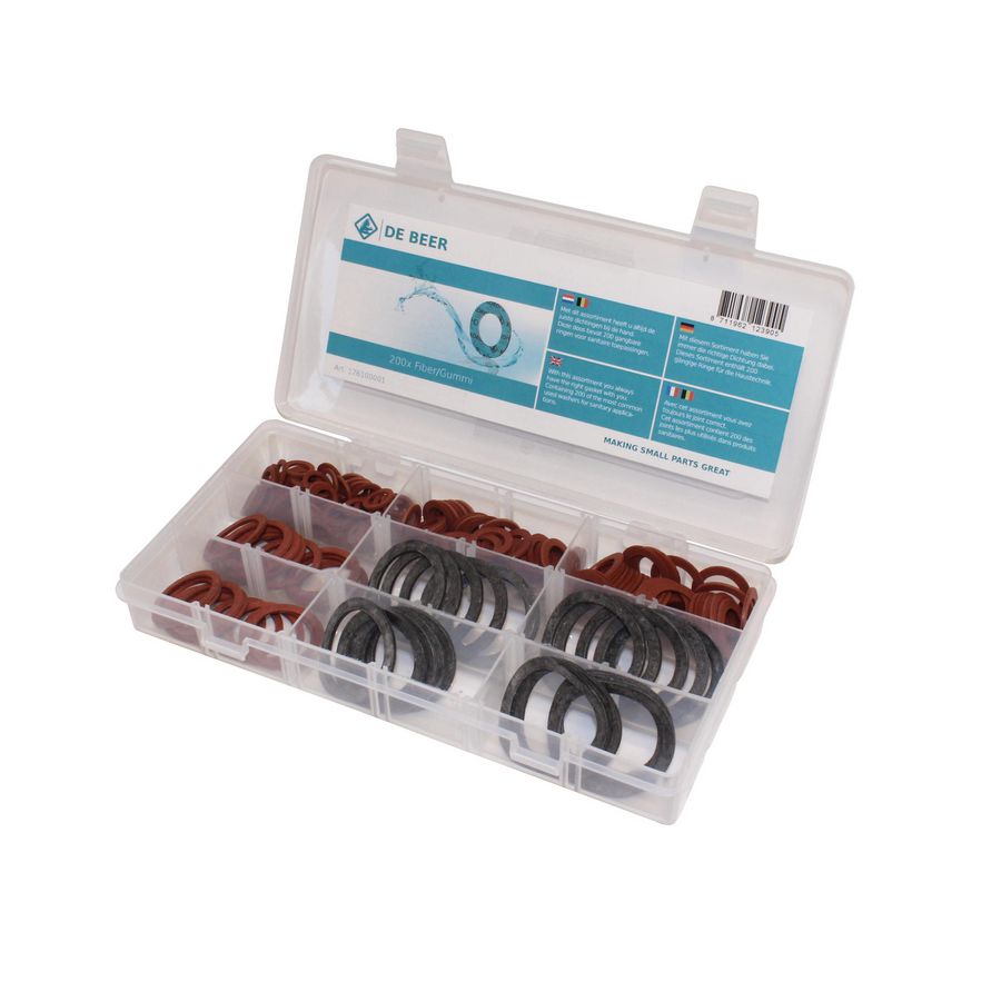 Assortimentsdoos G6V-FI+GU 200 fiber en gummi ringen