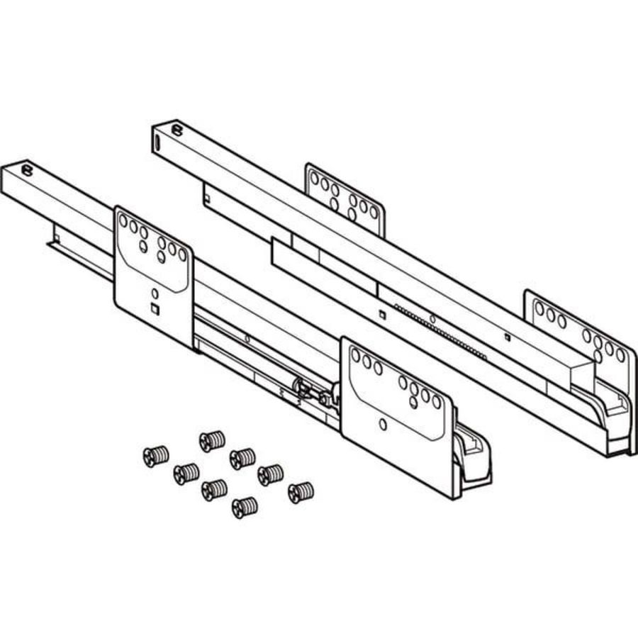 Set vulladerails voor onderkast lengte 40 cm