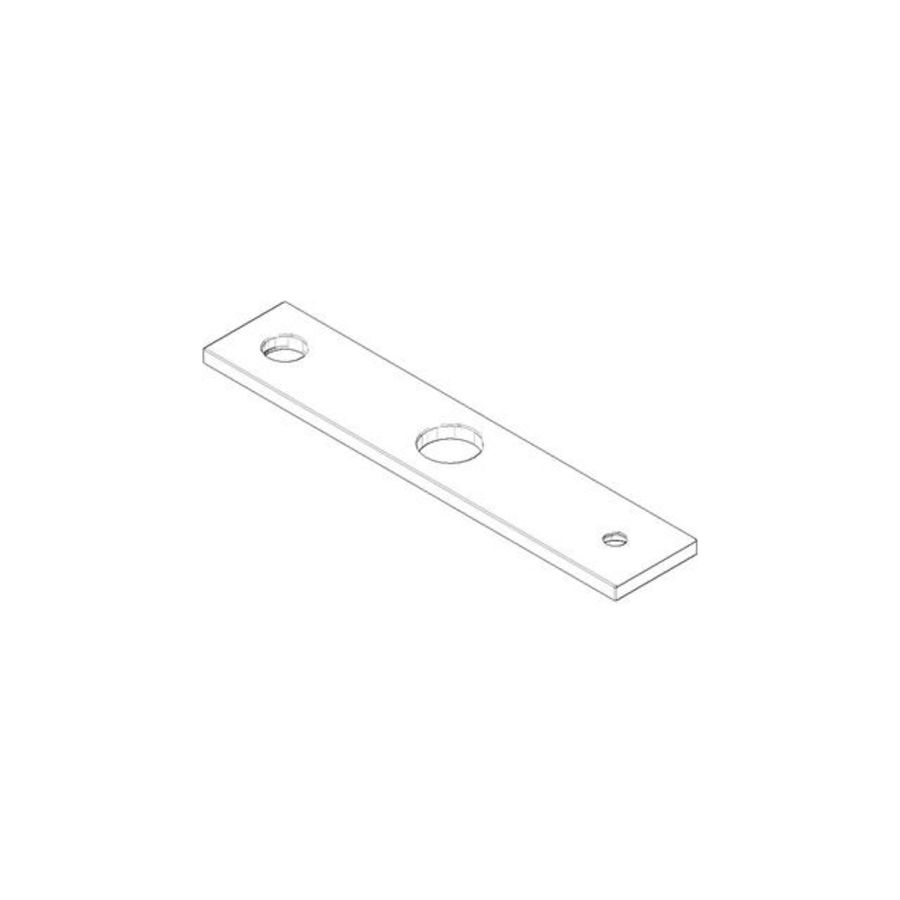 Rozet 300x60x9mm Platina gebors.