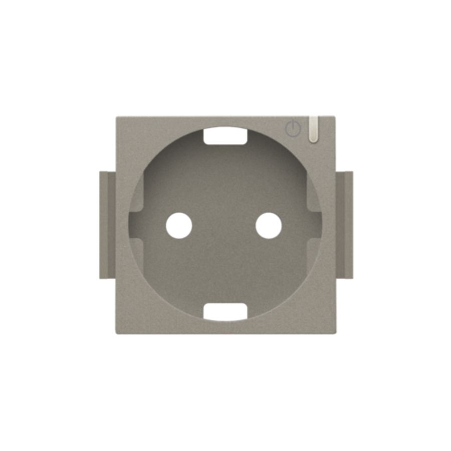 Afwerkingsset geconn. schakelbaar stopcontact+knop bronze