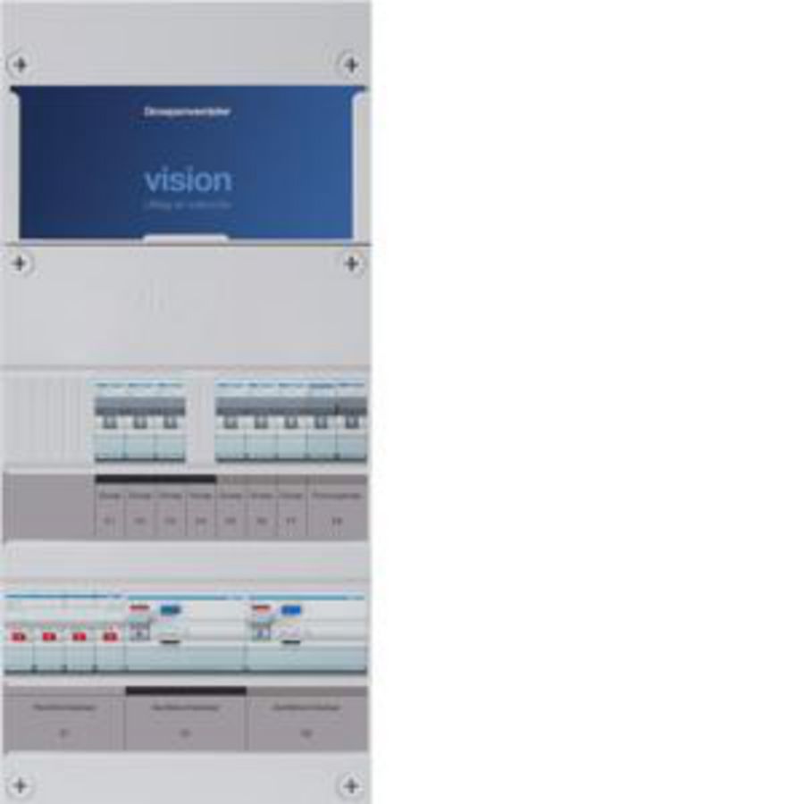 Groepenkast 6-groepenverdeler HS 2xALS 4P 30mA +F 3-fase