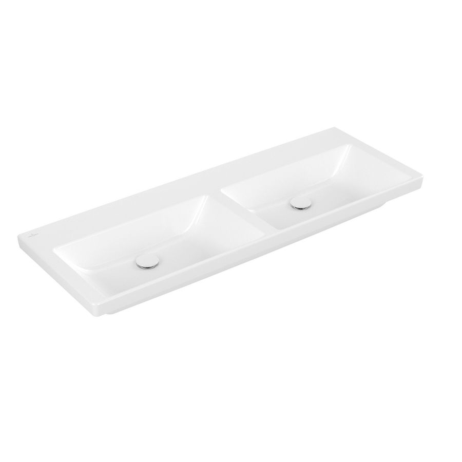 Dubbele meubelwastafel Subway3.0 1300x470mm WitAlpin CP 4A71D3R1
