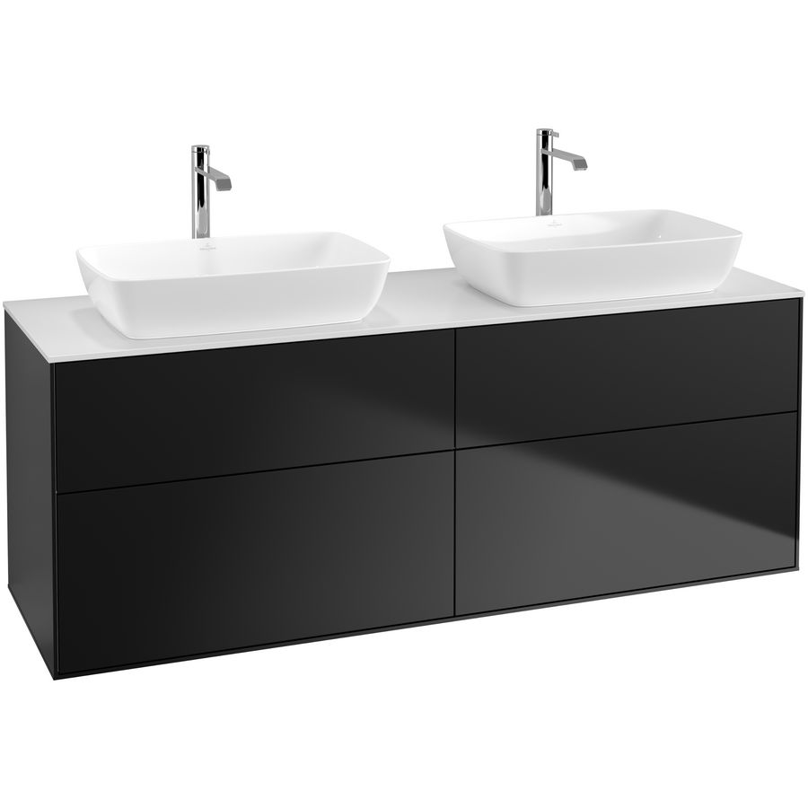Wastafelonderkast Finion 1600x603x501mm Black Matt Lacquer G84100PD