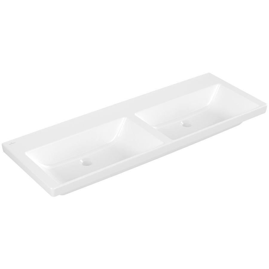 Dubbele meubelwastafel Subway3.0 1300x470mm Wit Alpin 4A71D301