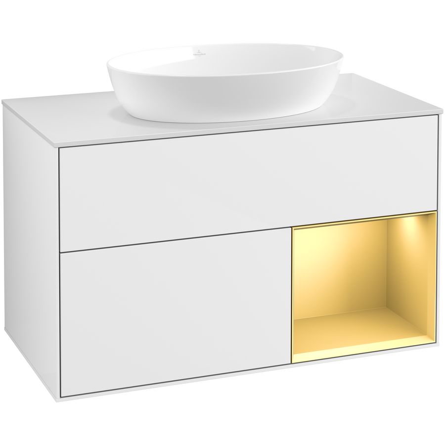 Wastafelonderkast Finion 1000x603x501mm G.White.L GA21HFGF