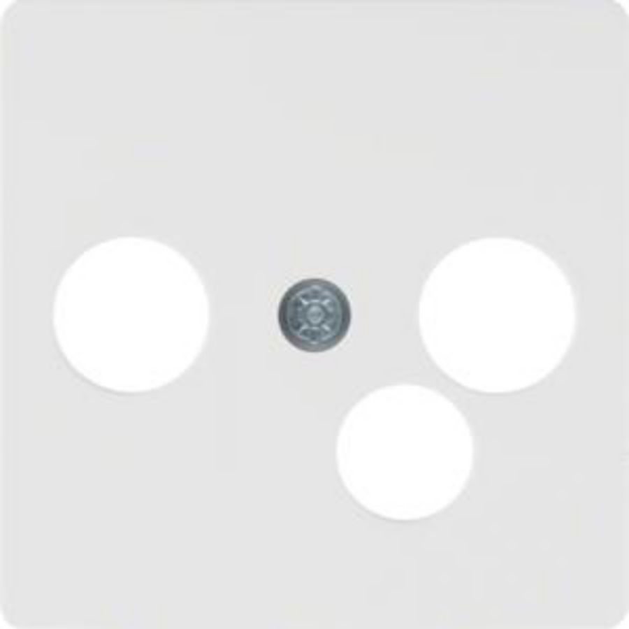 Centraalplaat v breedband-modemdoos polarwit mat/fluweel