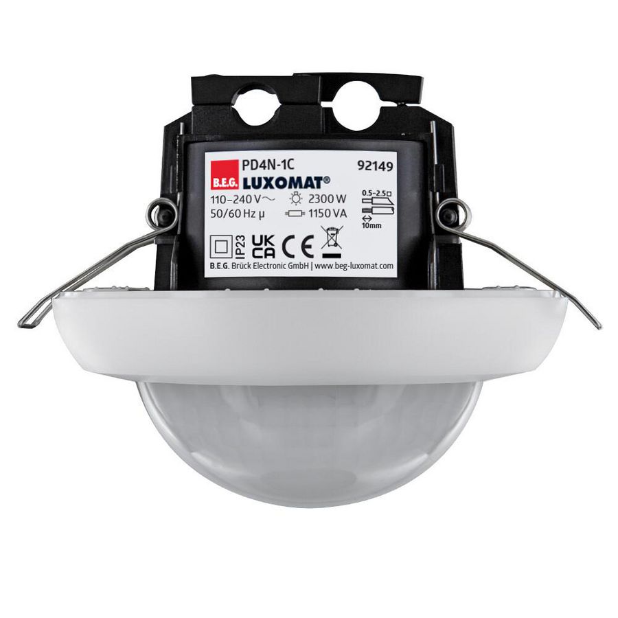 Bewegingsmelder Plafondmontage 360gr. IB wit IP23 24m 1Kanaa