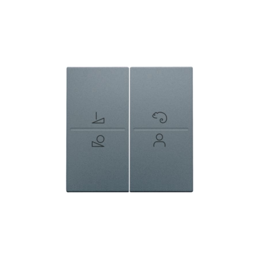 Afwerkingsset draadloze schakelaar 4 bed.knoppen blue grey