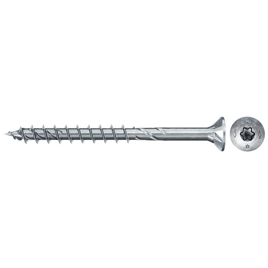 Spaanplaatschroef PowerFast 5x50mm TX verzonken kop verzinkt VVE=500