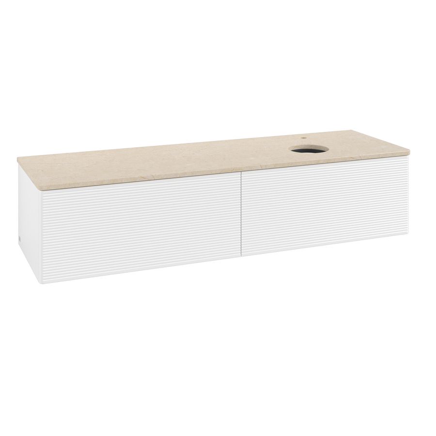 Wastafelonderkast Antao 1600x360x500mm White Matt Lacquer K38153MT