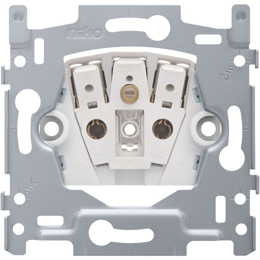 Sokkel stopcontact zonder aarding 16A/250V insteek