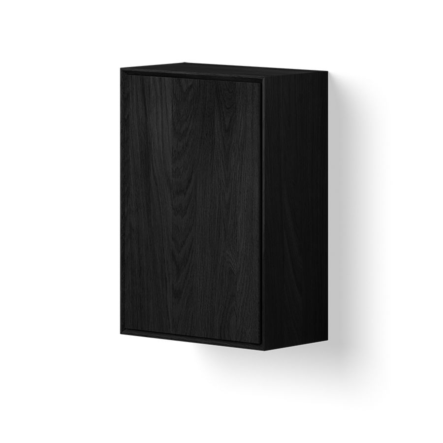 Wooden Cabinet Facet Mini hoogte 60cm massief eik black