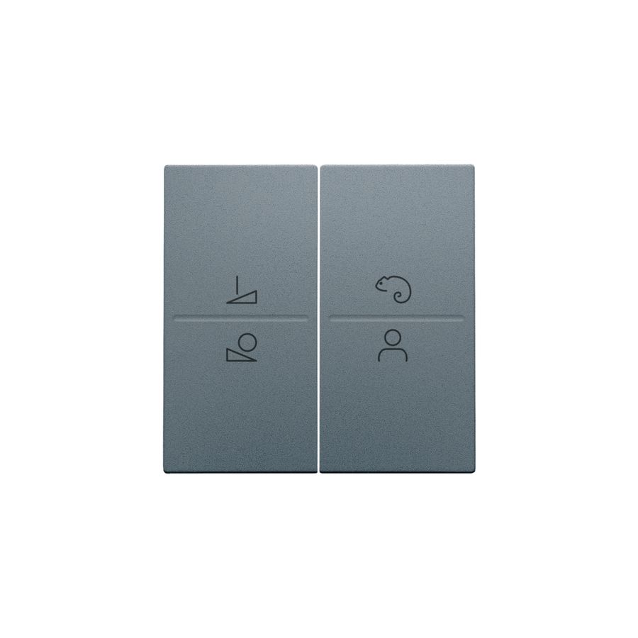 Afwerkingsset draadloze schakelaar 4 bed.knoppen blue grey