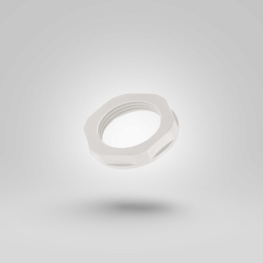 Contramoer 1/2" Polyamide Grijs-wit (RAL 7035) VVE=100