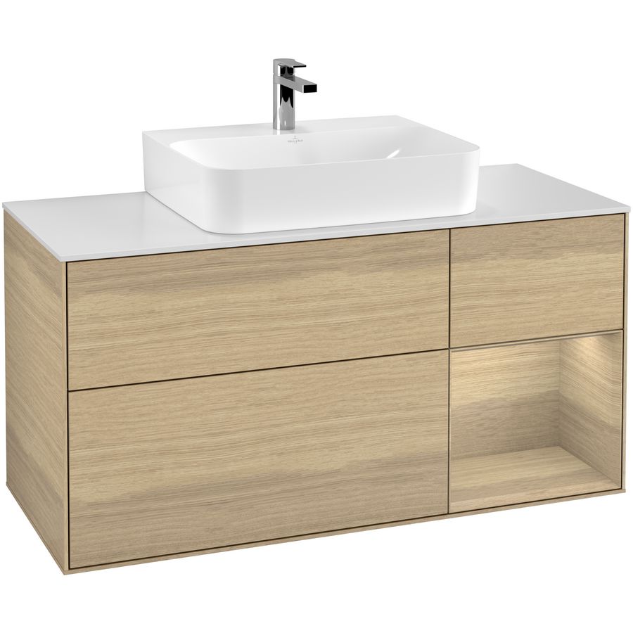 Wastafelonderkast Finion 1200x603x501mm Oak Veneer G171PCPC