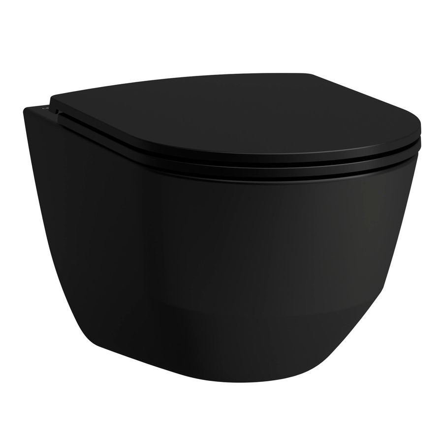 Wandcloset 530mm rimless diepspoel Black Matt (excl. zitting)