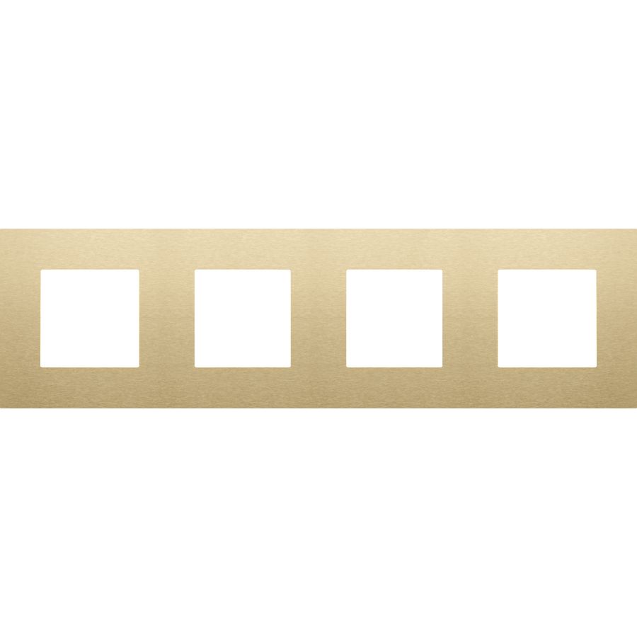 4-voudig afdekplaat hoh 71mm Pure alu gold brushed