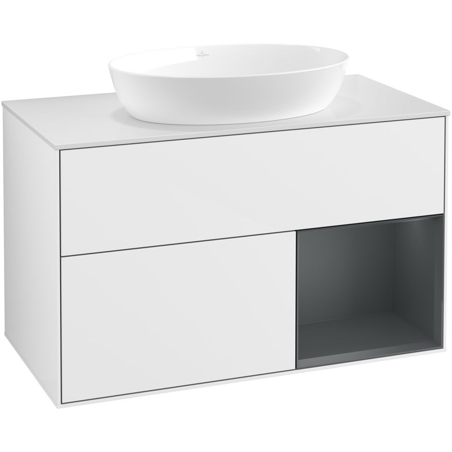 Wastafelonderkast Finion 1000x603x501mm G.White.L GA21HGGF