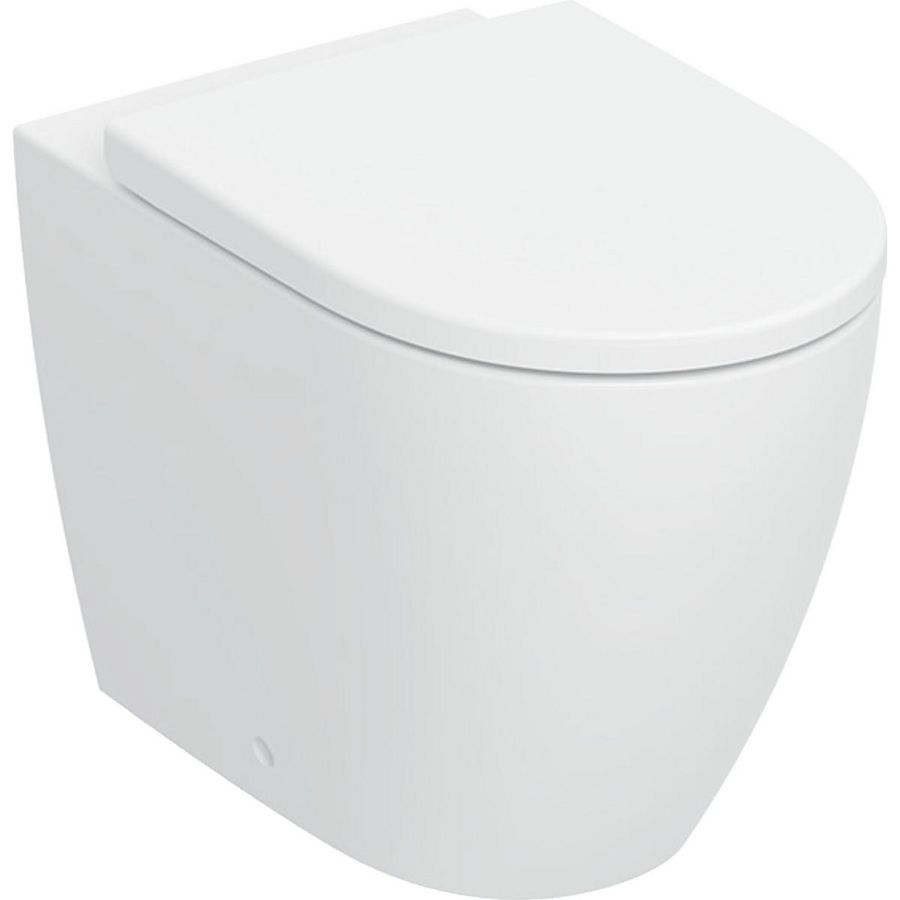 Staand closet iCon combipack diepspoel gelijk met de wand gesloten vorm TurboFlush met zitting: T=56cm Wit / Mat