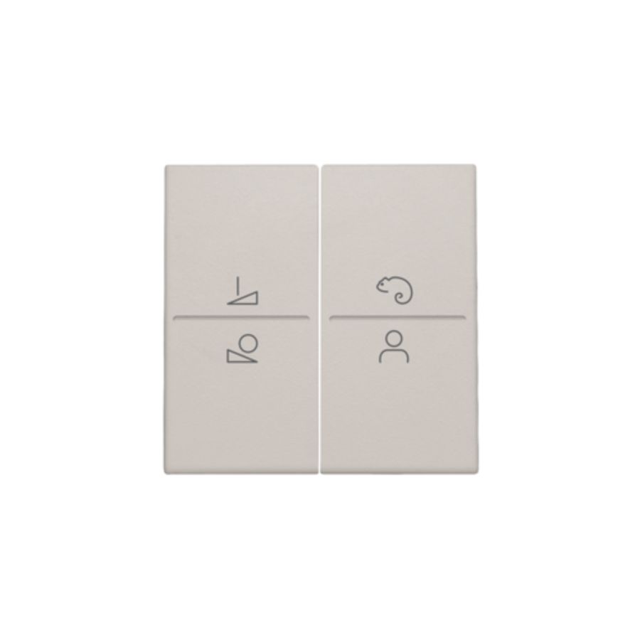 Afwerkingsset draadloze schakelaar 4 bed.knoppen l.grey