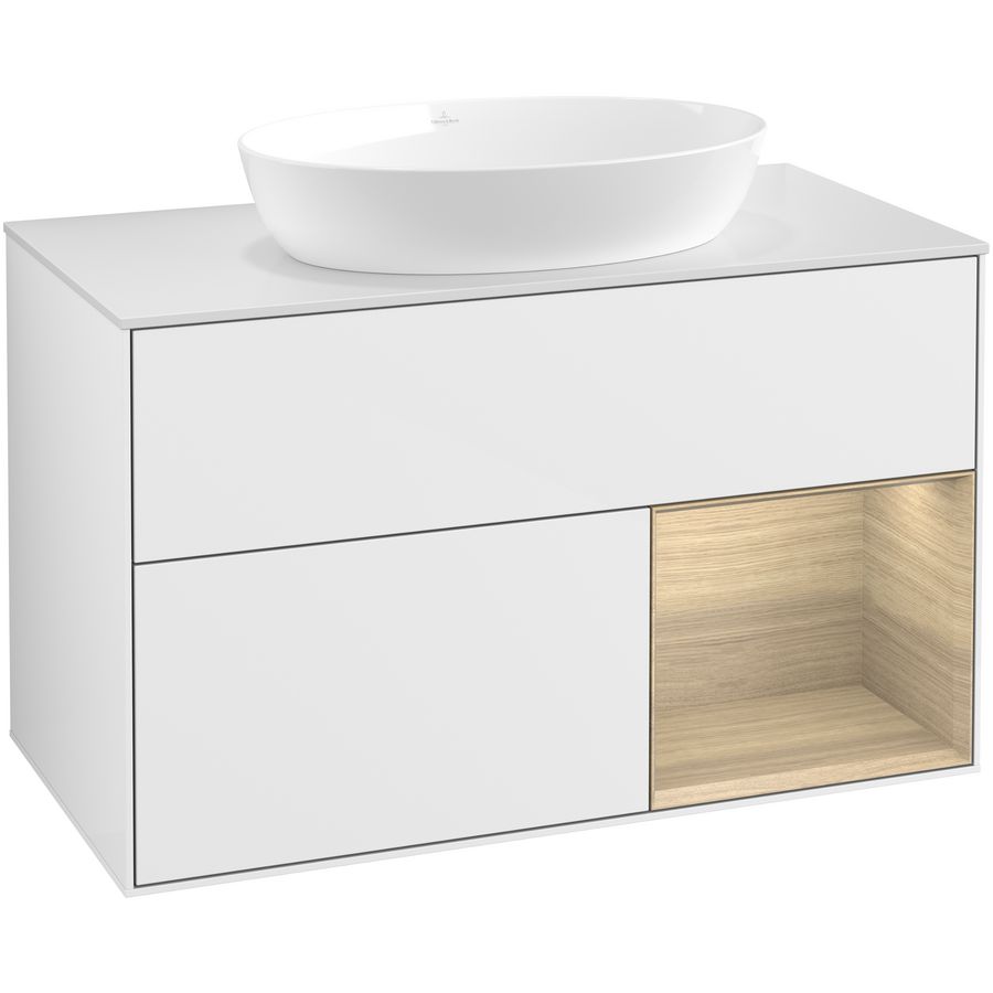 Wastafelonderkast Finion 1000x603x501mm G.White.L GA21PCGF