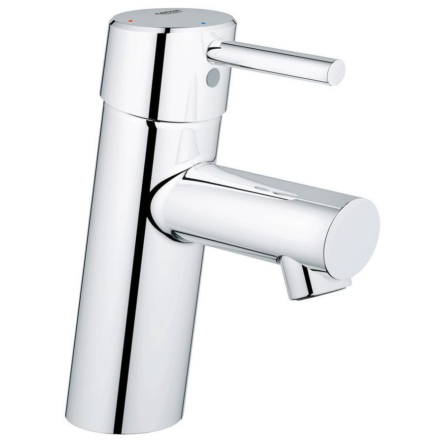 Concetto 1-hendelwast.mengkraan spr.101mm chroom vaste uitloop gladde body