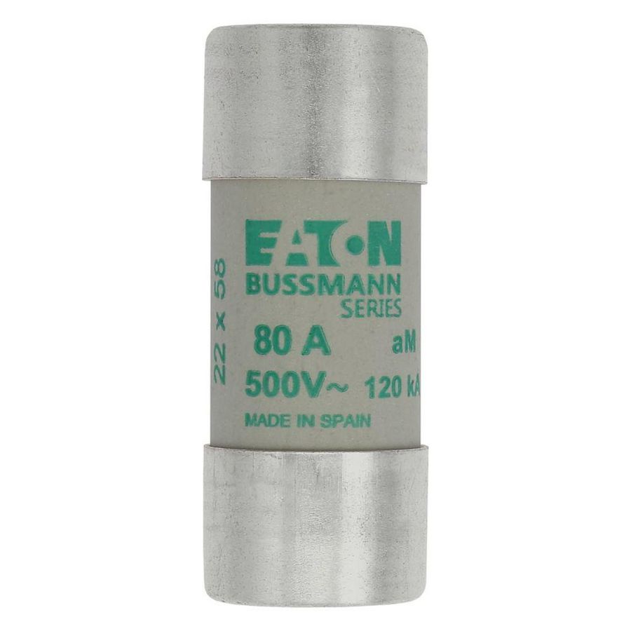 Zekering laagspanning 80A AC 500V 22x58mm aM IEC VVE=10