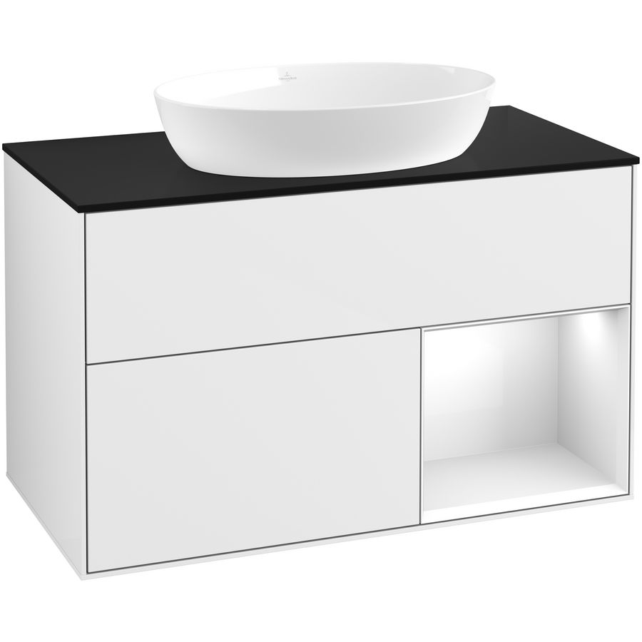 Wastafelonderkast Finion 1000x603x501mm G.White.L GA22GFGF