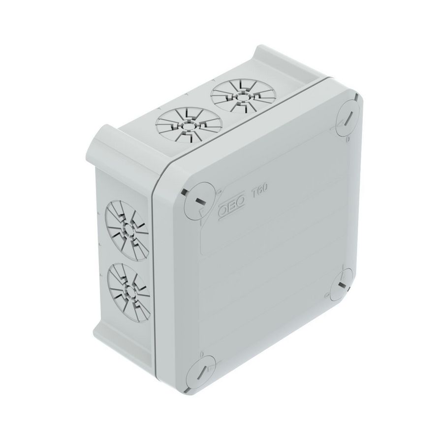 Kabeldoos trekontlastinginvoer 114x114x57 lichtgrijs VVE=5