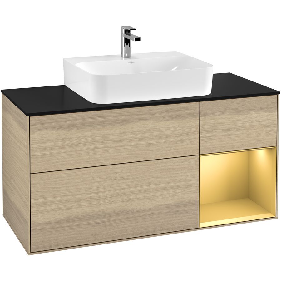 Wastafelonderkast Finion 1200x603x501mm Oak Veneer G172HFPC