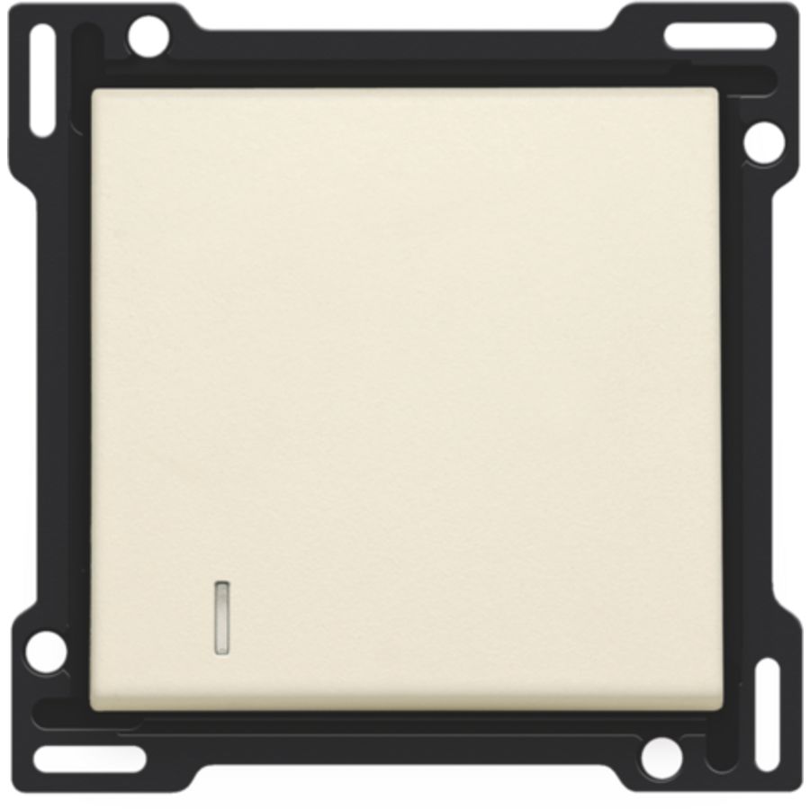 Afwerkingsset lens enkelvoudige schakelaar/knop cream